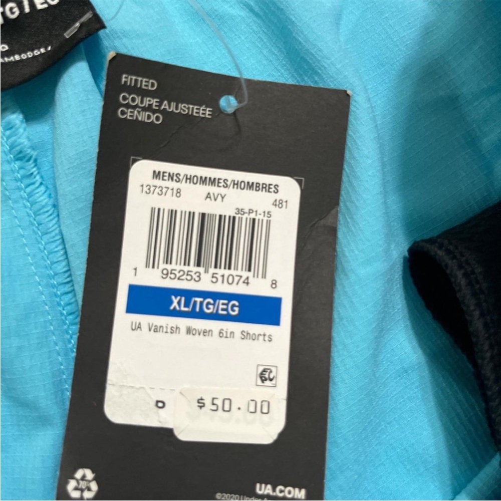 Under Armour Men's Light Blue Athletic Shorts - Picture 4 of 7